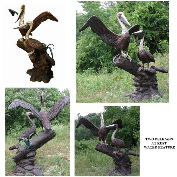 Life Size bronze wild animals bird heron or crane outdoor decor